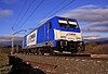 COMSA locomotive 253 102 during tests on the Bilbao-Miranda line in 2011