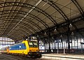 The Hague, train departure at Station Den Haag Hollands Spoor