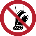 P035 – Do not wear metal-studded footwear