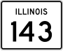 Illinois Route 143 marker