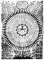 Diagram of the names of God in Oedipus Aegyptiacus - Athanasius Kircher