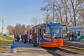 コロムナ市電の部分超低床電車・71-623（2014年撮影）