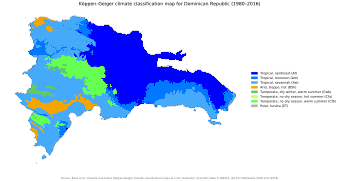 Кліматична карта Домініканської Республіки (за Кеппеном)