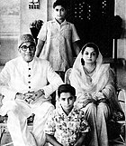 Liaquat Ali Khan avec sa femme et leurs deux fils.