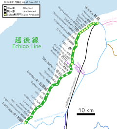 Terao Station is located in JR Echigo Line