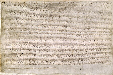 Magna Carta, by Barons of John, King of England