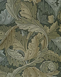 Acanthus wallpaper, designed by Morris 1875