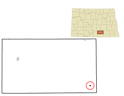 Location of Fredonia, North Dakota