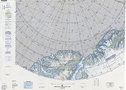 Map of part of Ellesmere Island and far Northern Greenland.