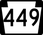 Pennsylvania Route 449 marker