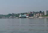 A view of the Penarth coast from the Bristol Channel