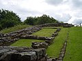 Hadrianswall: Fundamente von Meilenkastell 48 (Poltross Burn), Blick aus Süd