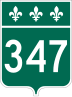 Route 347 marker