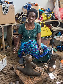 Ceramicist Reinata Sadimba at her workshop in Maputo, Mozambique.