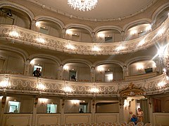 Théâtre de Schwetzingen : la salle.