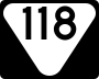 State Route 118 marker