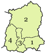 A clickable map of Sikkim exhibiting its four districts.