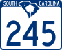 South Carolina Highway 245 marker