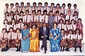 VII Std 1991-92. Maths Teacher Ms.Maragadhavalli 1st from left