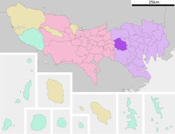 Location of Suginami in Tokyo