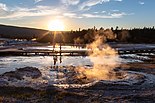 Sunset near Pump Geyser