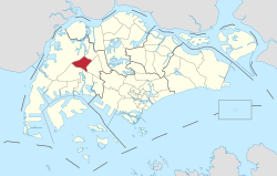 Location of Tengah in Singapore