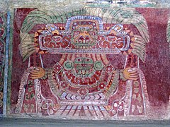 Fresco de la llamada "Gran Diosa" o "Mujer Araña" de Teotihuacán (Tetitla).