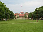 The central quadrangle of Queen's College.