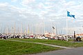 The harbour is often packed with yachts in the summer.