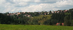View of Abertamy from a road to Plešivec
