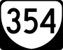 State Route 354 marker