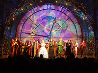 This is a photo from a touring production of Wicked, a megamusical from the early 2000s.