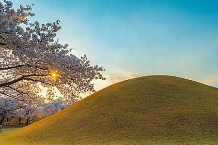 대릉원 (Daeleungwon, the group of royal tombs in Gyeongju)