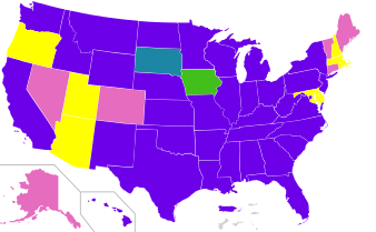 First instance vote by state and territory of the 1992 Democratic Party presidential primaries