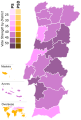 PS 2022 (de facto a party-specific chropleth map, except for Azores)