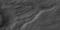 Close view of channels on rim of Hipparchus, as seen by HiRISE under HiWish program