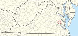 Location within the Commonwealth of Virginia