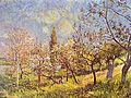 Huerto en primavera, de Alfred Sisley