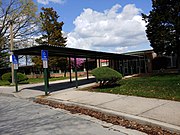 Front entrance of Yorkwood Elementary School in Loch Raven (2021)