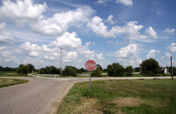 Looking east toward the site of Brisco