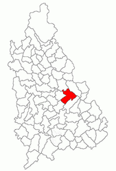 Location in Dâmbovița County