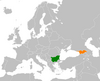 Location map for Bulgaria and Georgia (country).