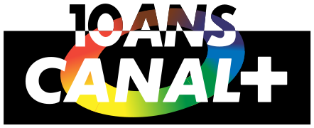 Ancien logo anniversaire pour les 10 ans de Canal+, en novembre 1994.