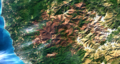 Chetco Bar Fire, 7 February 2018, Sentinel-2 true-color satellite image, scale 1:31,000