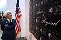 Elaine D. Harmon at "Fly Girls of World War II" exhibit in Arlington, Virginia