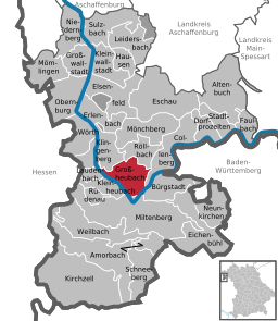 Läget för Großheubach i Landkreis Miltenberg