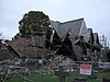 View of a collapsed church