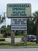 Sign by visitor center