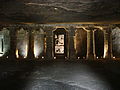 Ajanta, vihara 1. Statue de Bouddha.