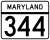 Maryland Route 344 marker